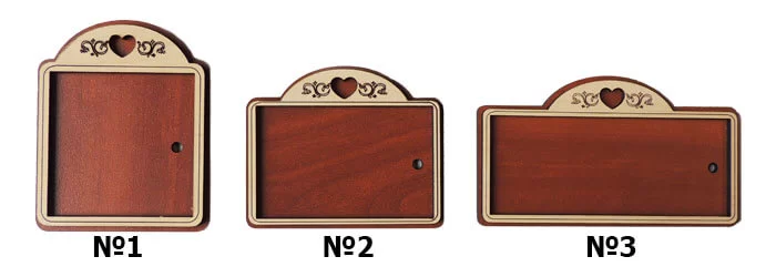 Magnesy drewniano-akrylowe - kształt nr1-nr3