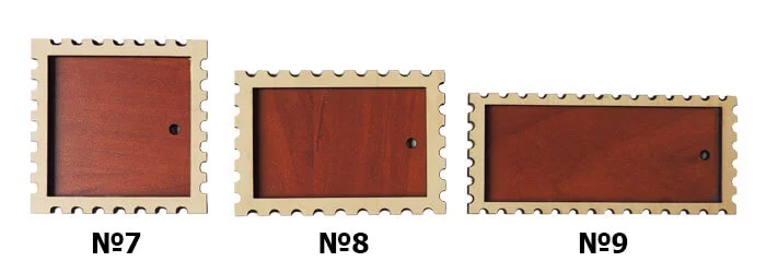 Magnesy drewniano-akrylowe - kształt nr7-nr9